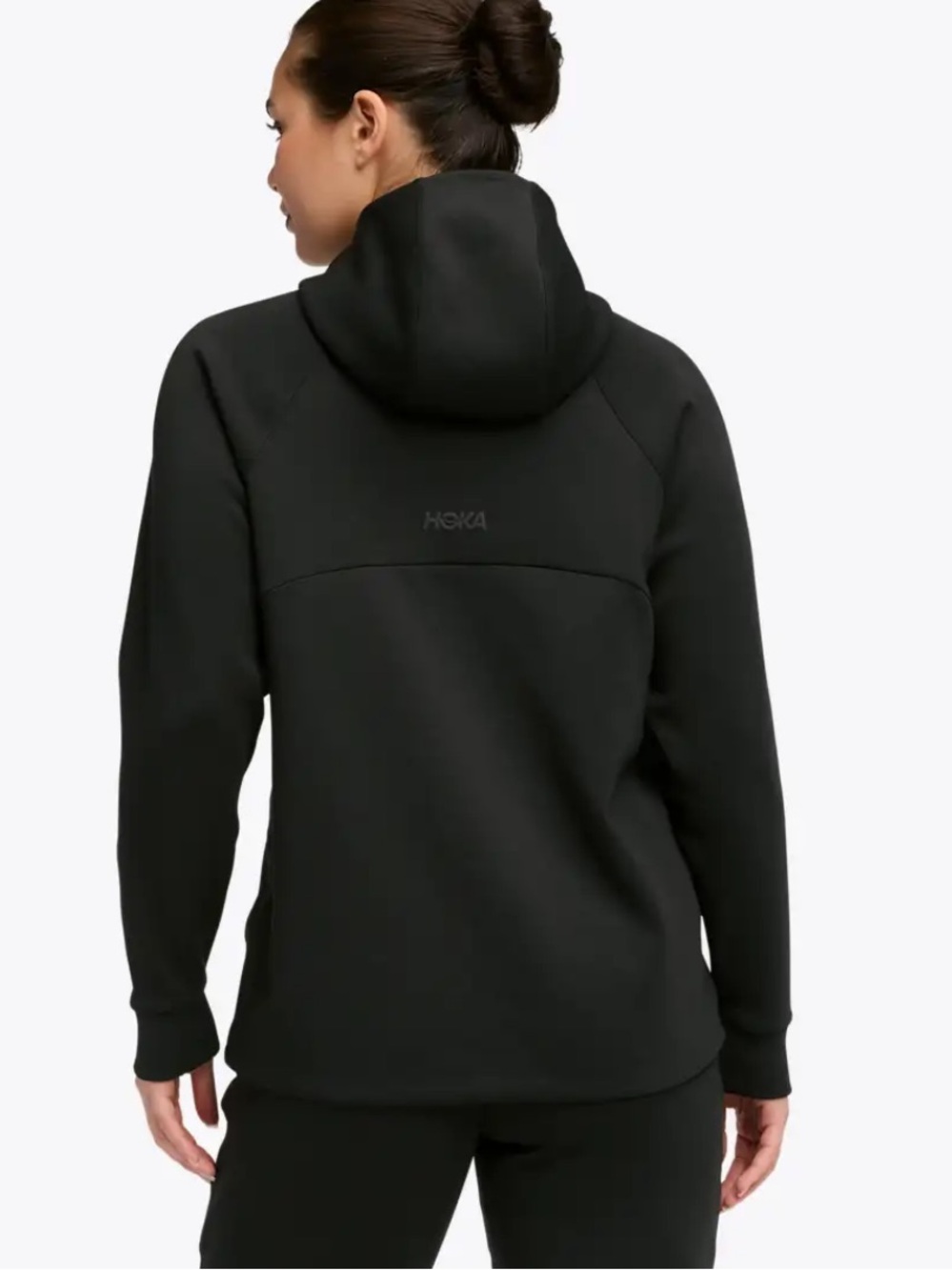 Hoka Essential Recovery Hoodie 1/2 Zip Sweatshirt Black Women’s Size Small - Picture 2 of 6
